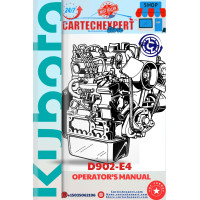 KUBOTA ENGINE D902-E4 OPERATOR'S MANUAL