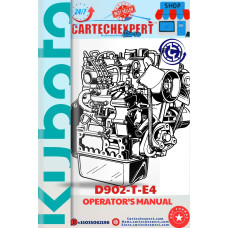 KUBOTA ENGINE D902-T-E4 OPERATOR'S MANUAL
